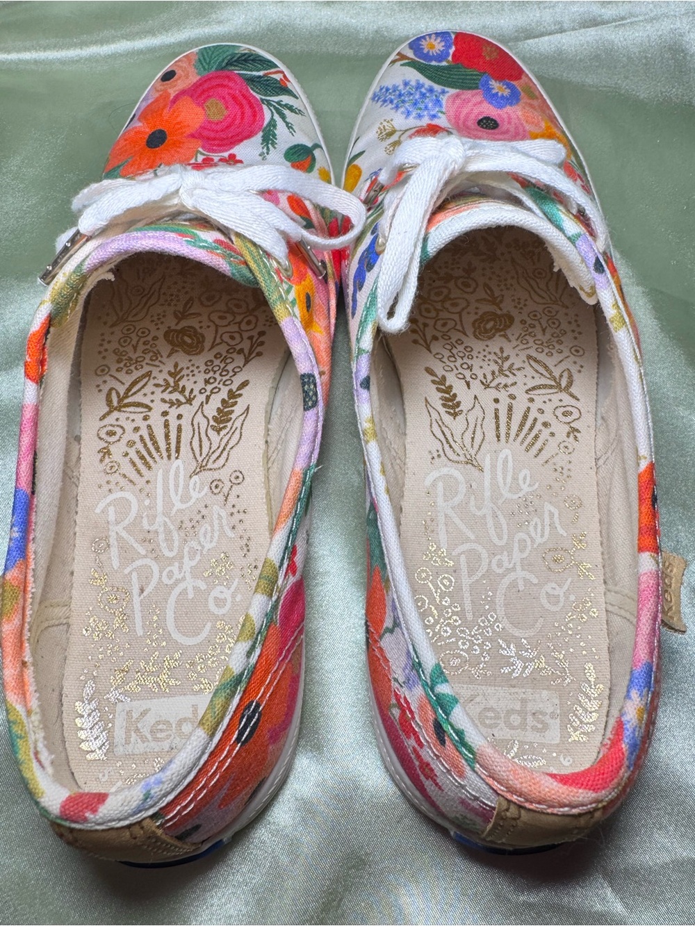 Keds Floral Rifle Paper Co. Canvas Low Top Sneakers WF60416 Womenβs Size 7.5β - Picture 3 of 8